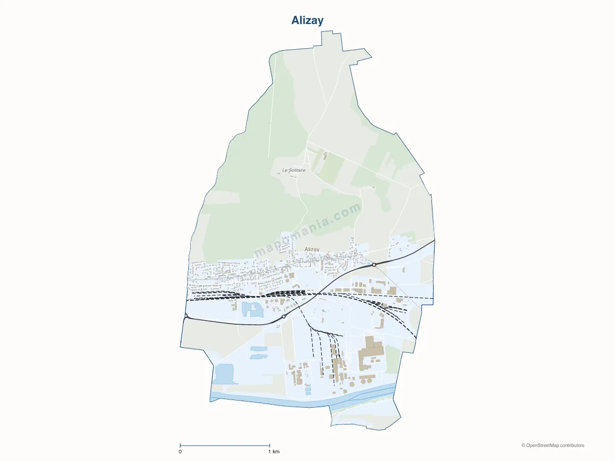 Carte de Alizay à personnaliser