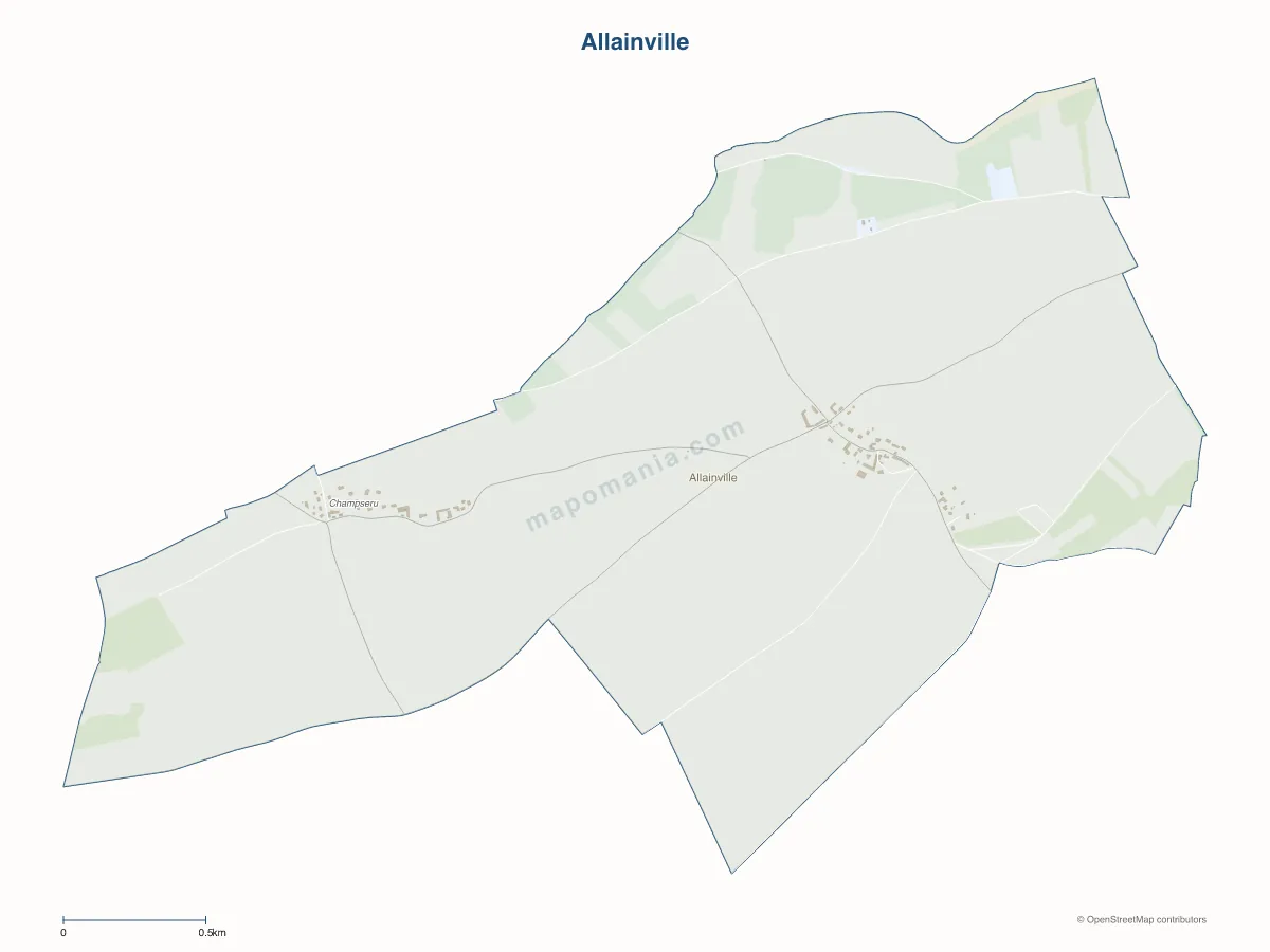 Carte de Allainville à personnaliser