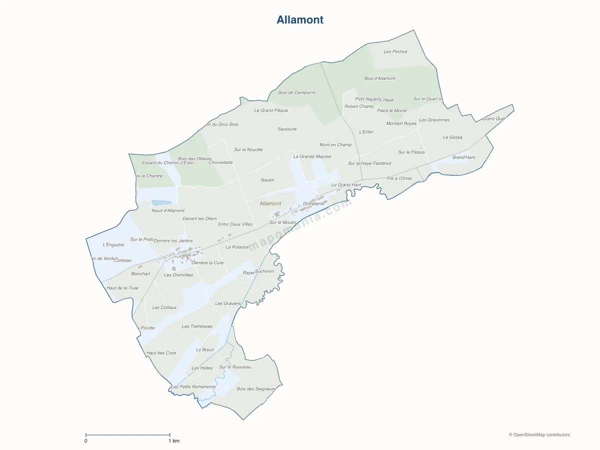 Carte de Allamont à personnaliser