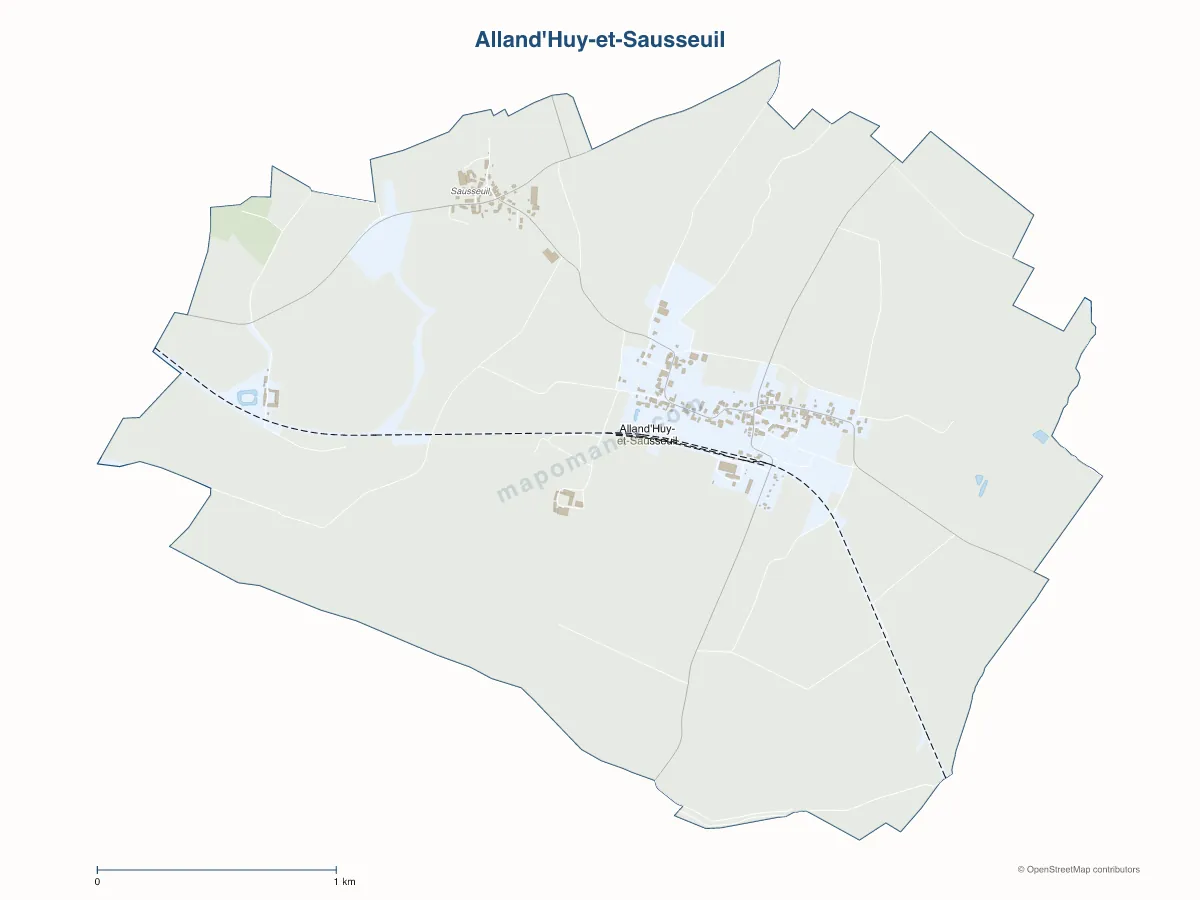 Carte de Alland'Huy-et-Sausseuil à personnaliser