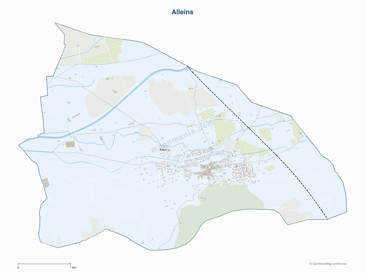 Carte de Alleins à personnaliser