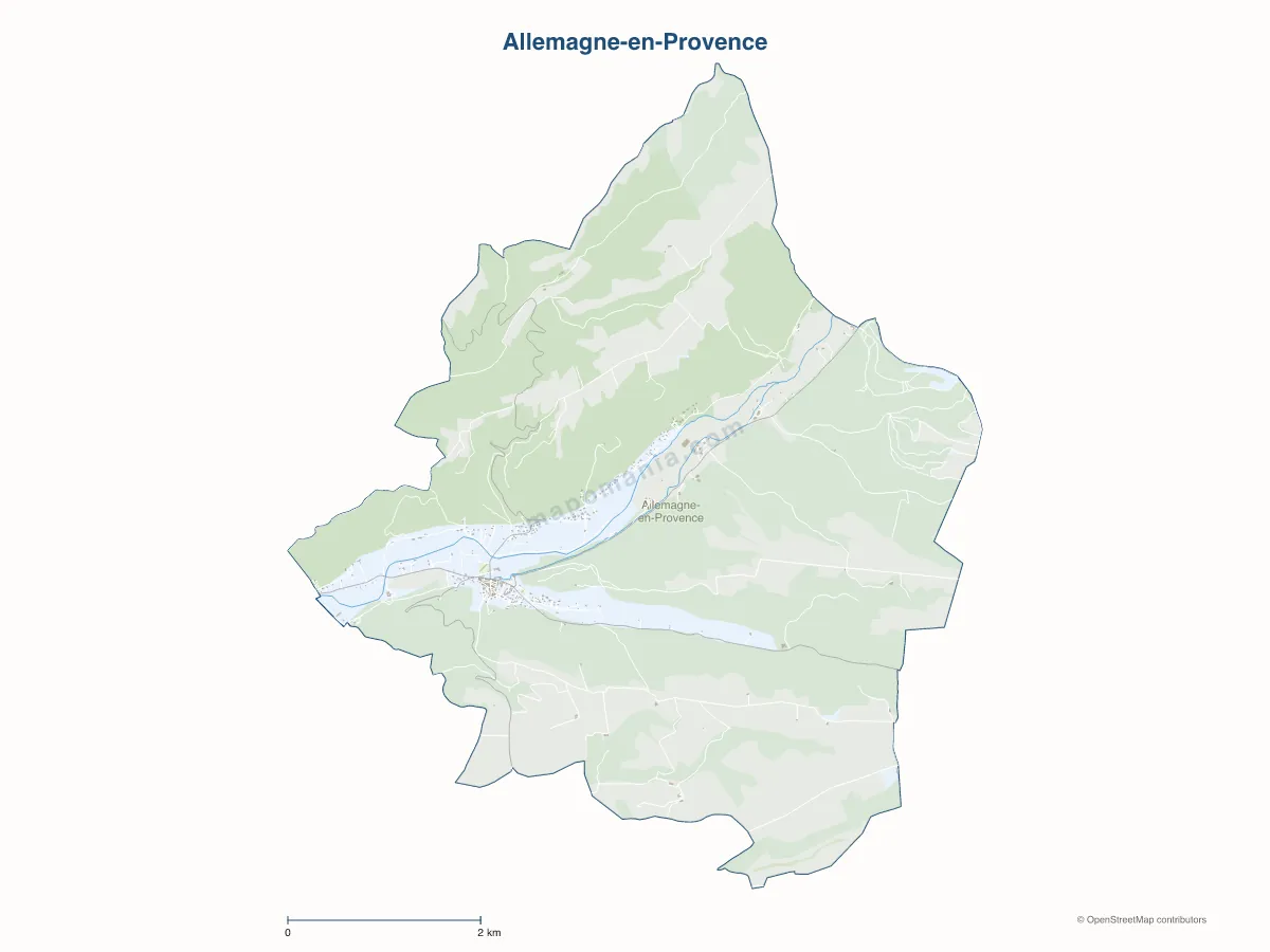 Carte de Allemagne-en-Provence à personnaliser