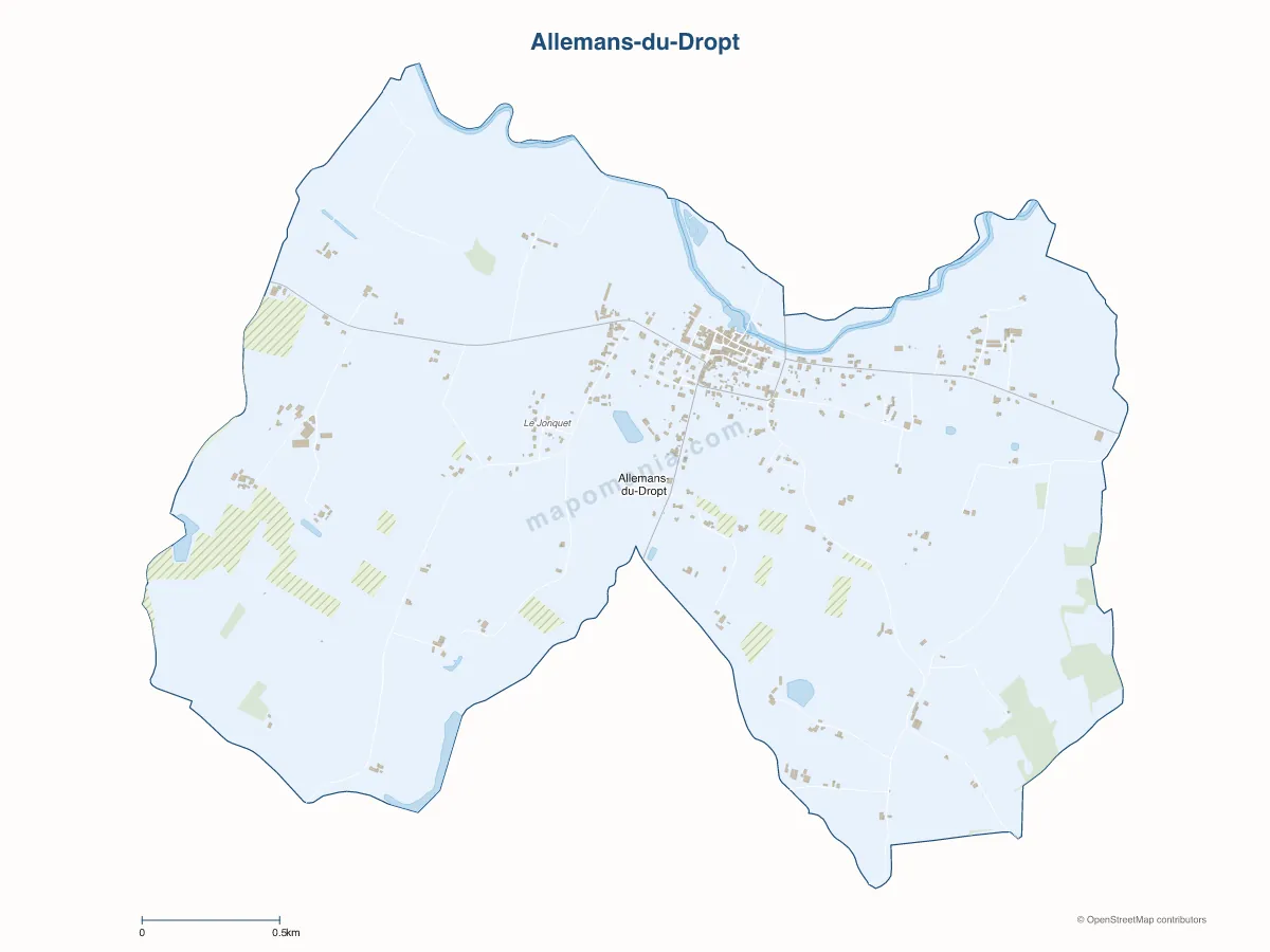 Carte de Allemans-du-Dropt à personnaliser