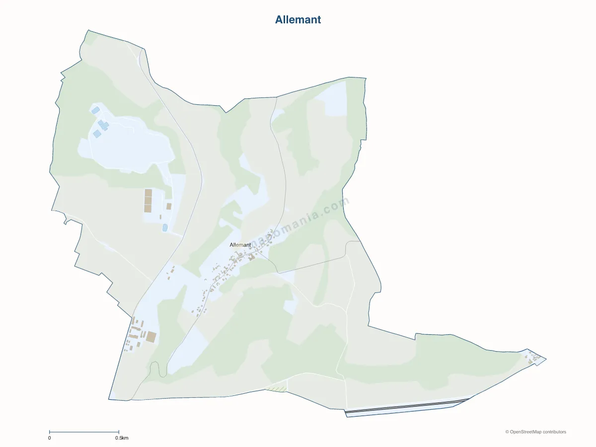 Carte de Allemant à personnaliser