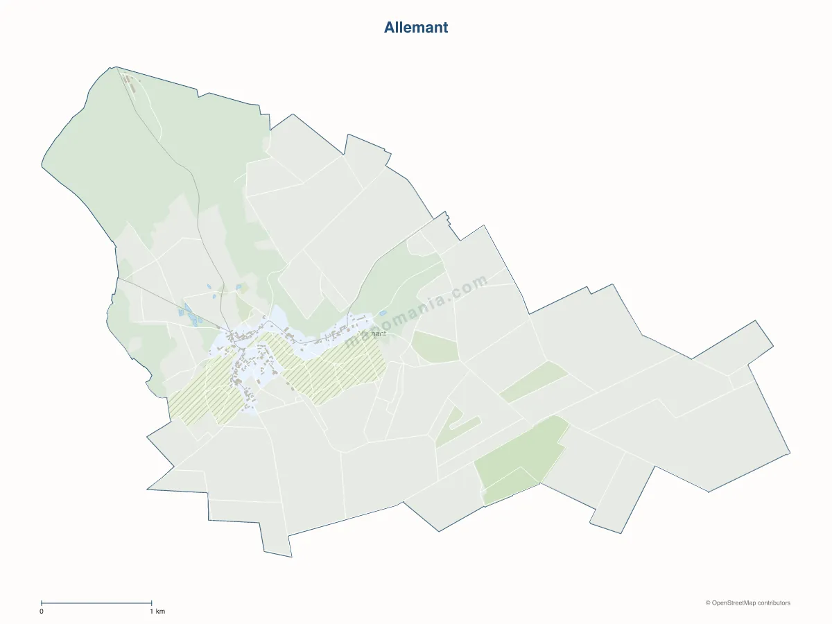 Carte de Allemant à personnaliser
