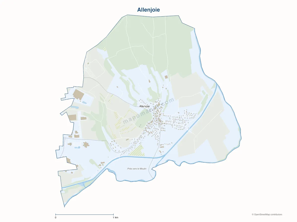 Carte de Allenjoie à personnaliser
