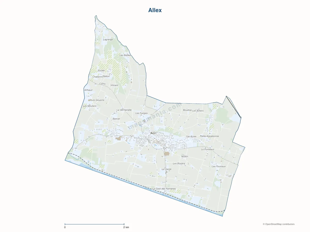 Carte de Allex à personnaliser