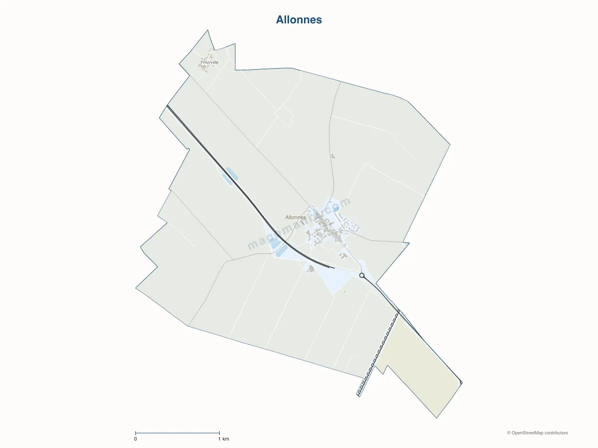 Carte de Allonnes à personnaliser