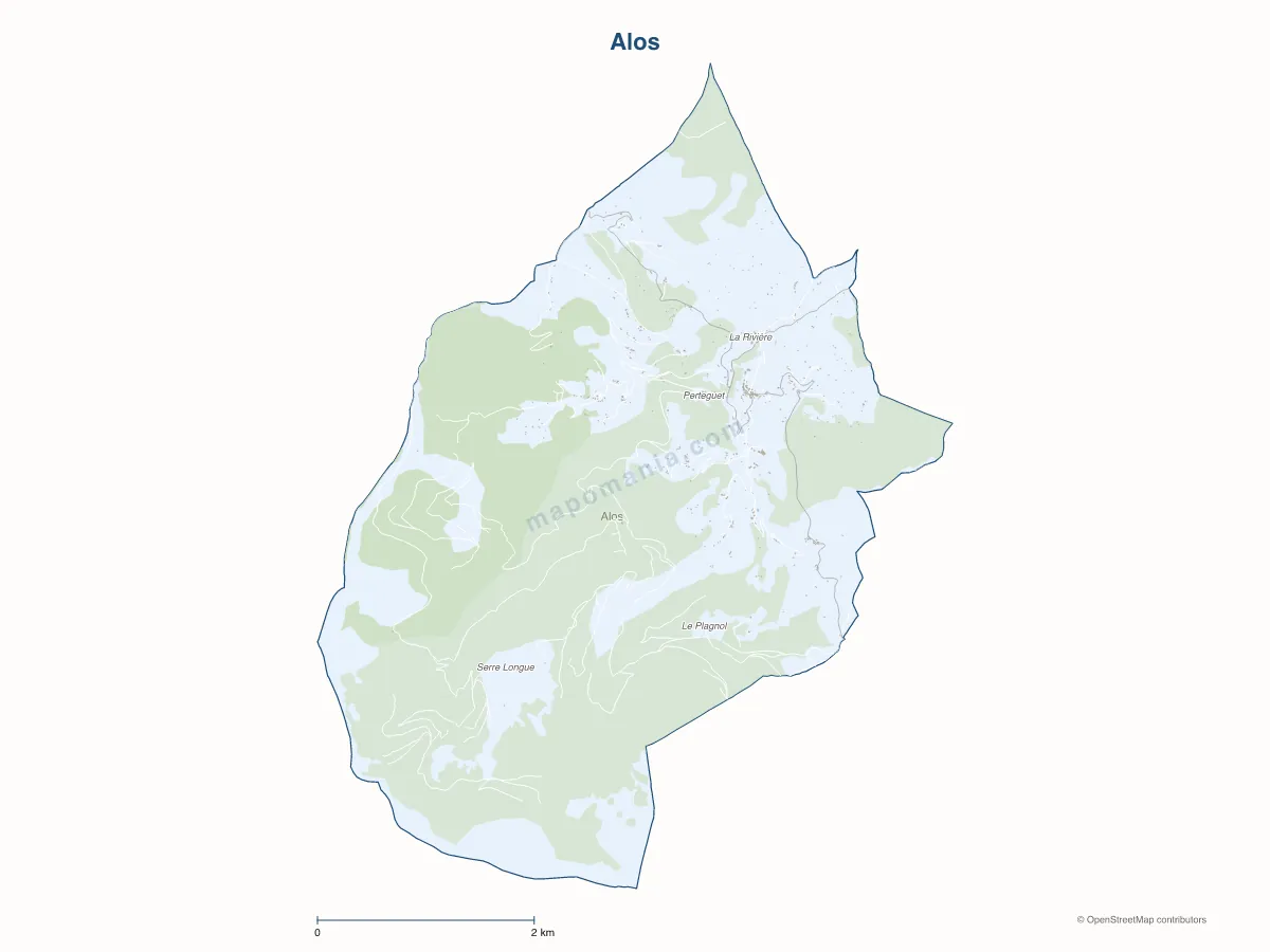 Carte de Alos à personnaliser