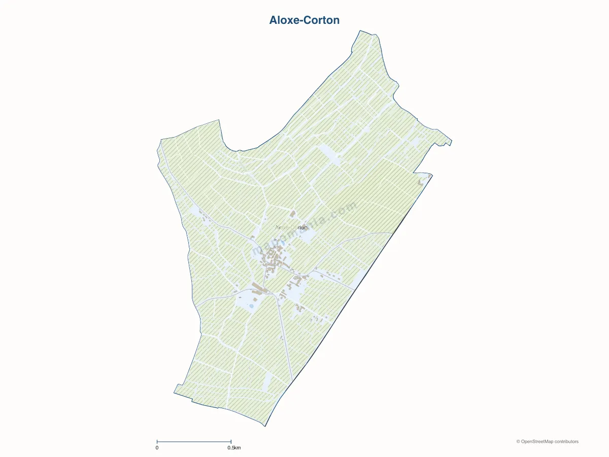 Carte de Aloxe-Corton à personnaliser