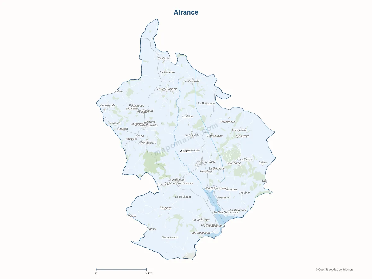 Carte de Alrance à personnaliser