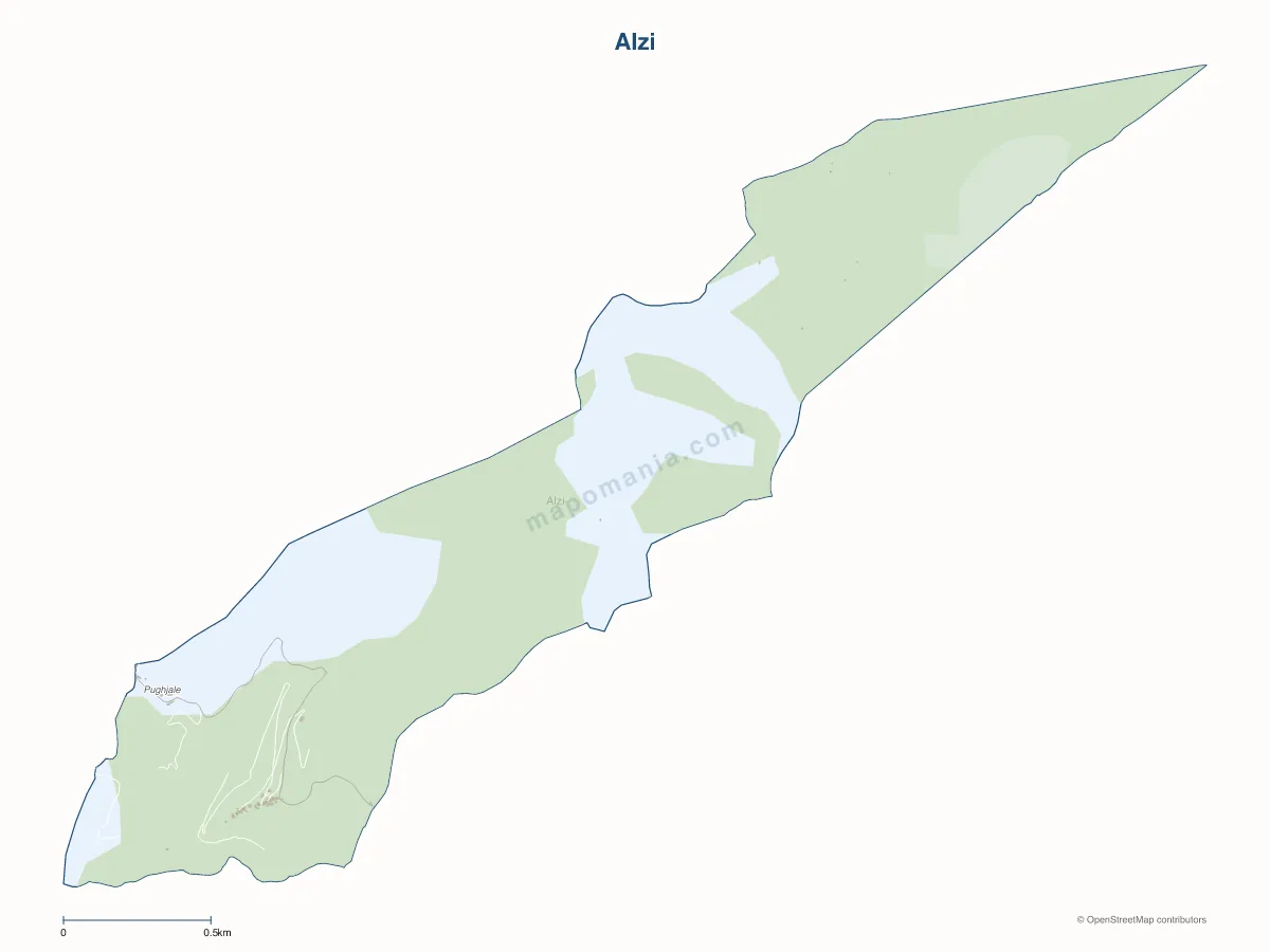 Carte de Alzi à personnaliser