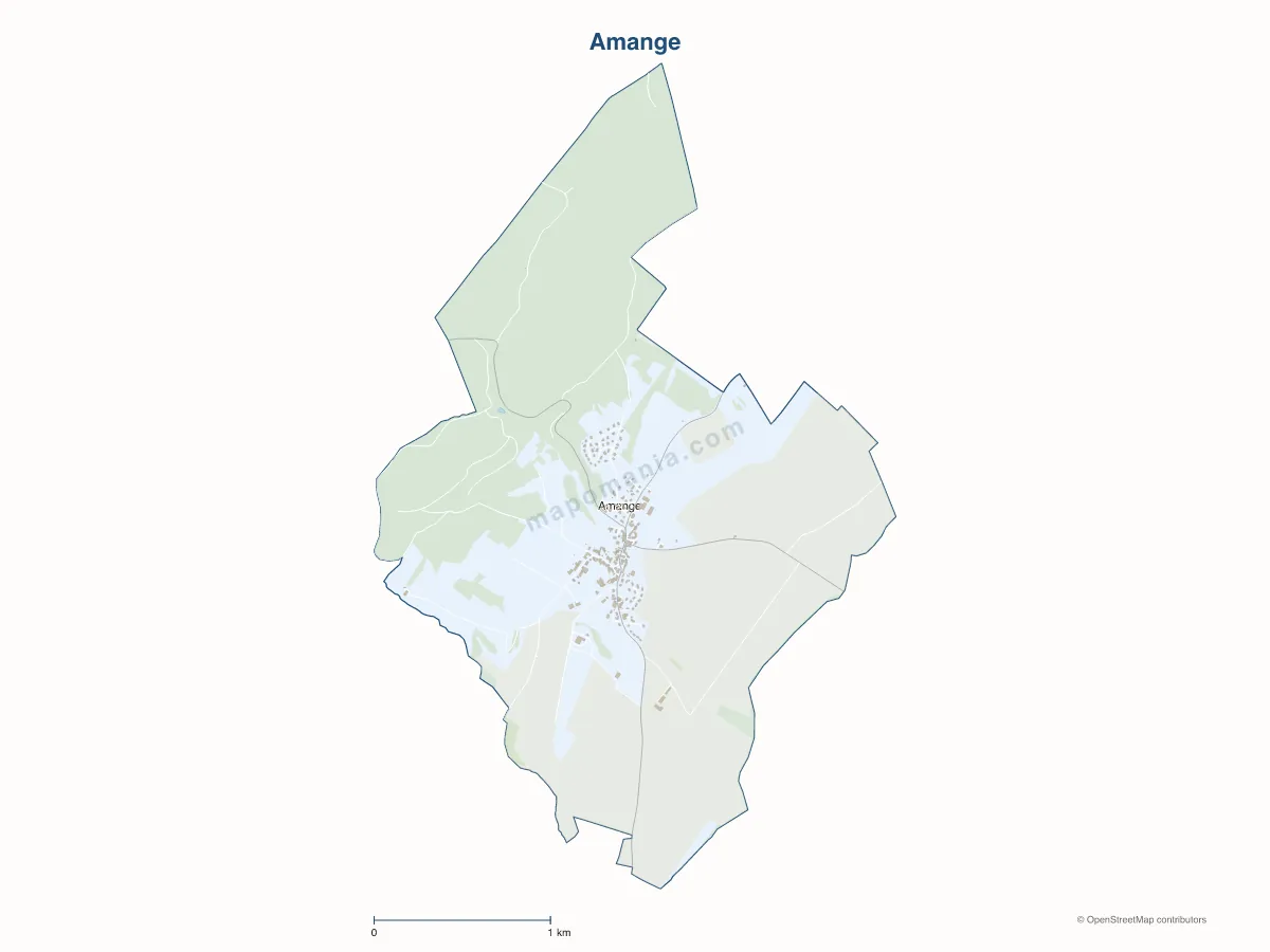 Carte de Amange à personnaliser