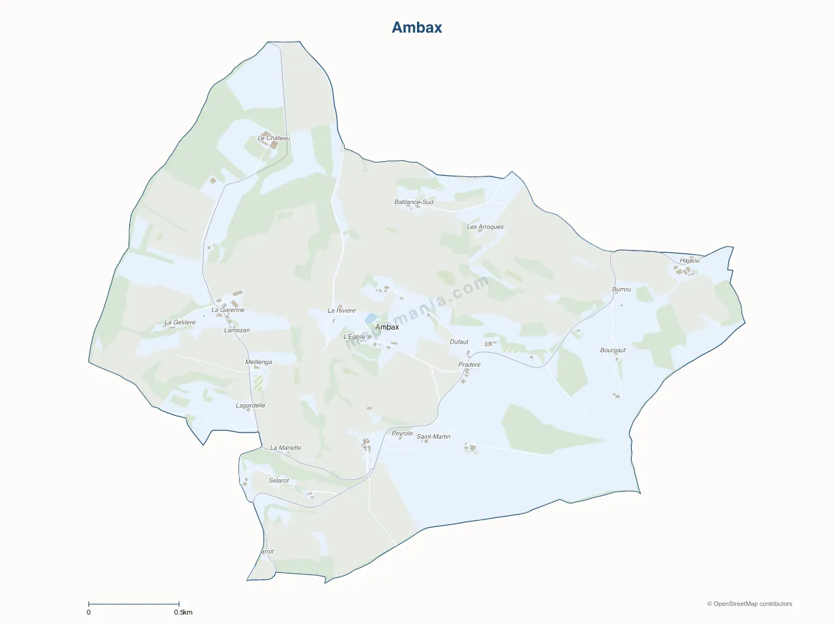 Carte de Ambax à personnaliser