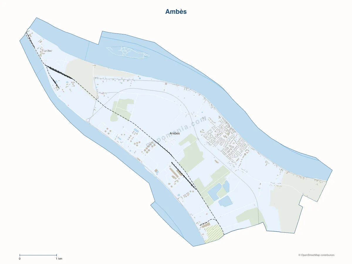 Carte de Ambès à personnaliser