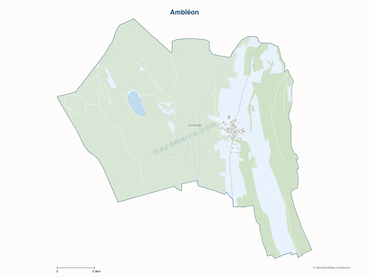 Carte de Ambléon à personnaliser