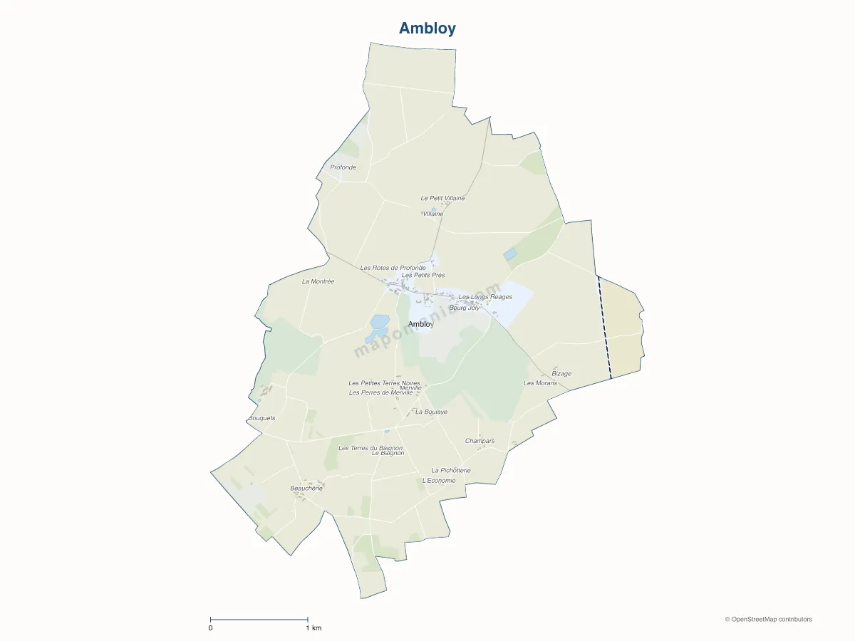 Carte de Ambloy à personnaliser