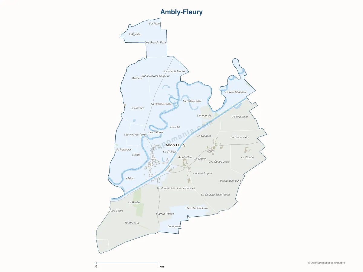 Carte de Ambly-Fleury à personnaliser