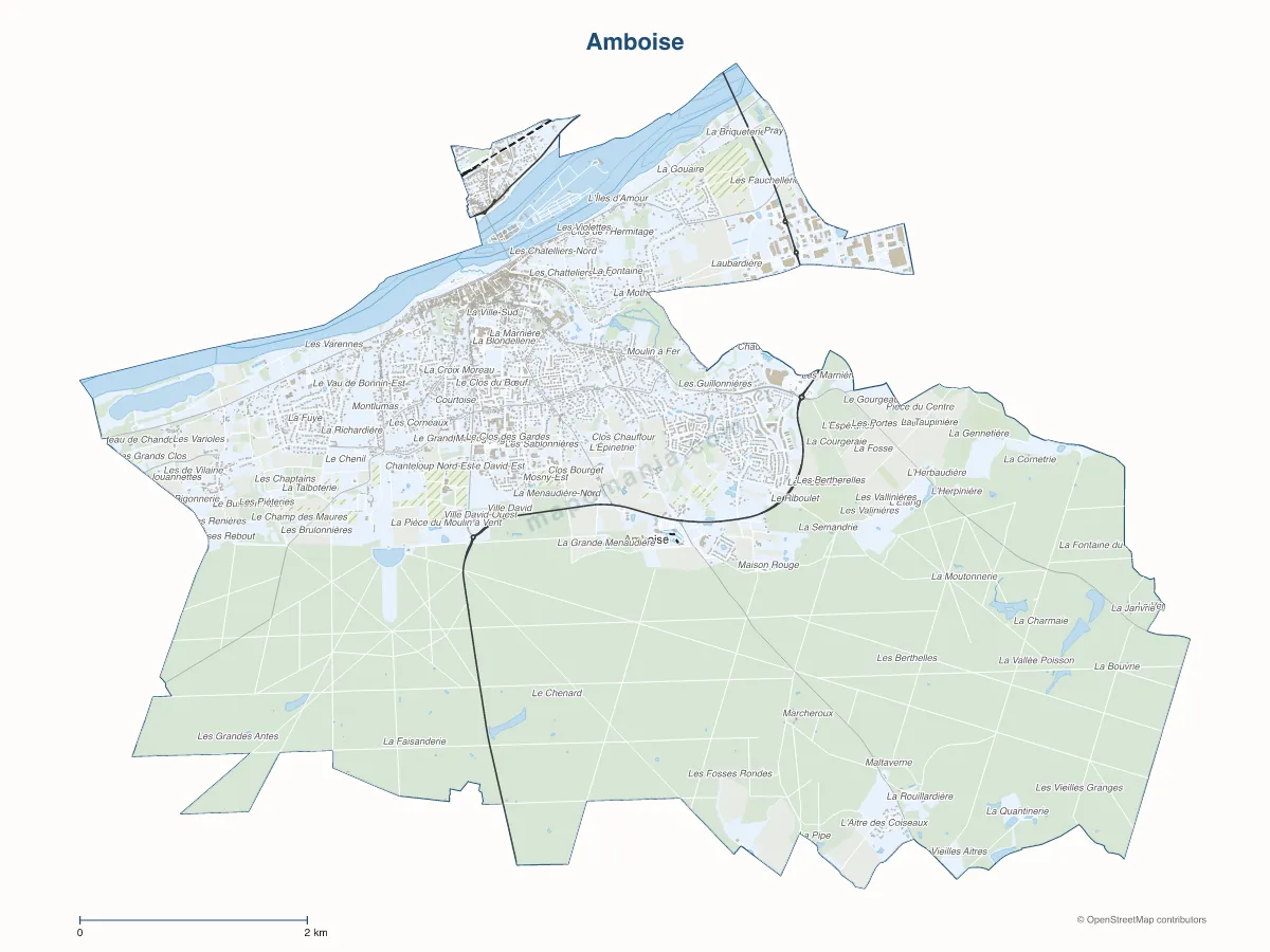 Carte de Amboise à personnaliser