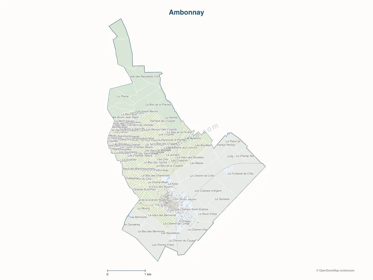 Carte de Ambonnay à personnaliser