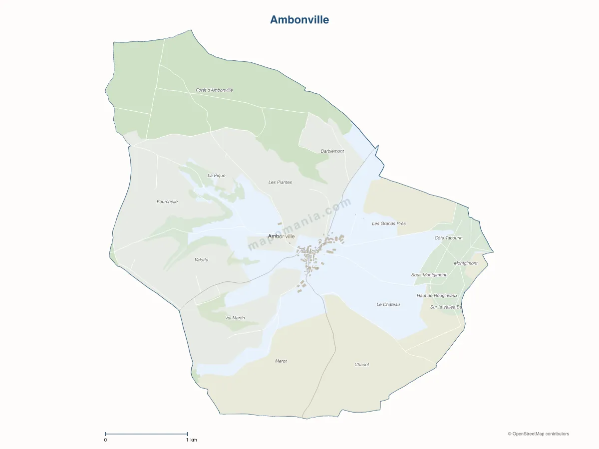 Carte de Ambonville à personnaliser