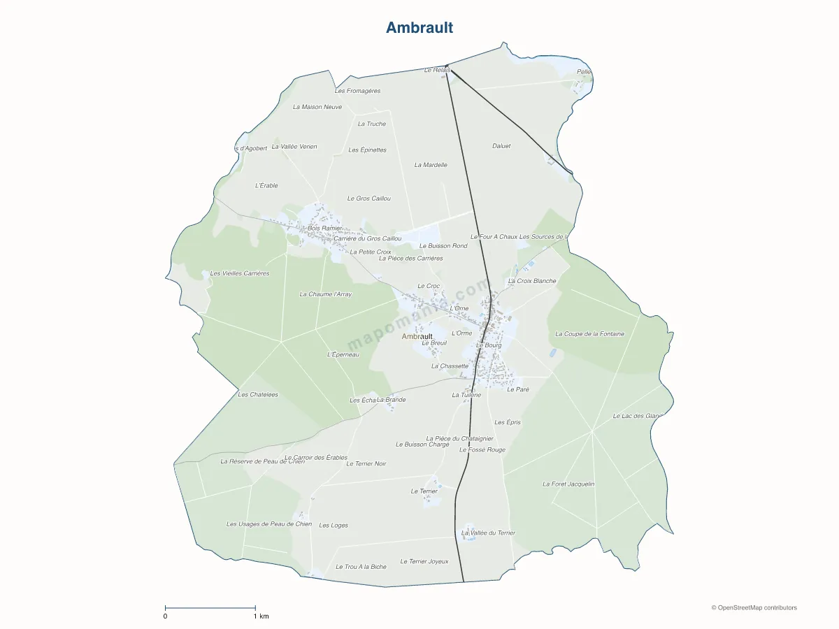 Carte de Ambrault à personnaliser