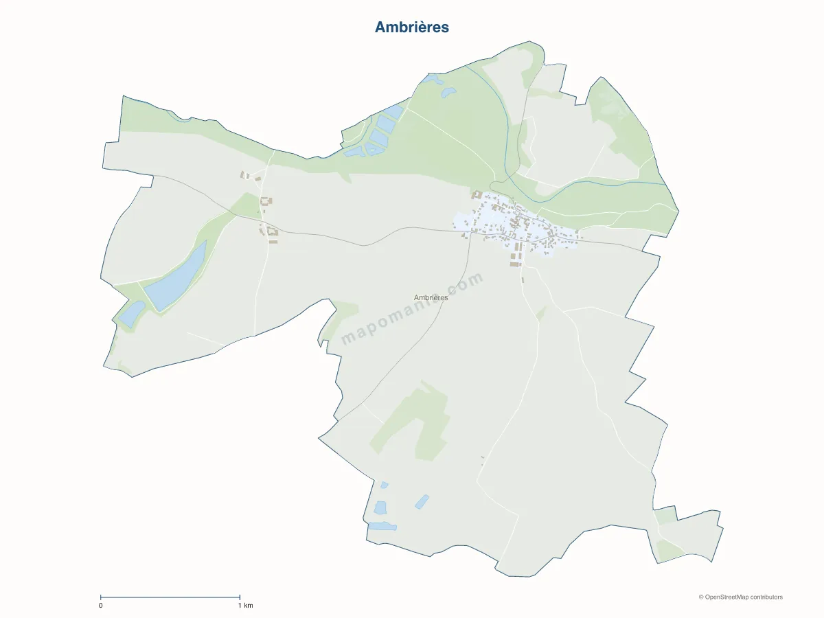 Carte de Ambrières à personnaliser