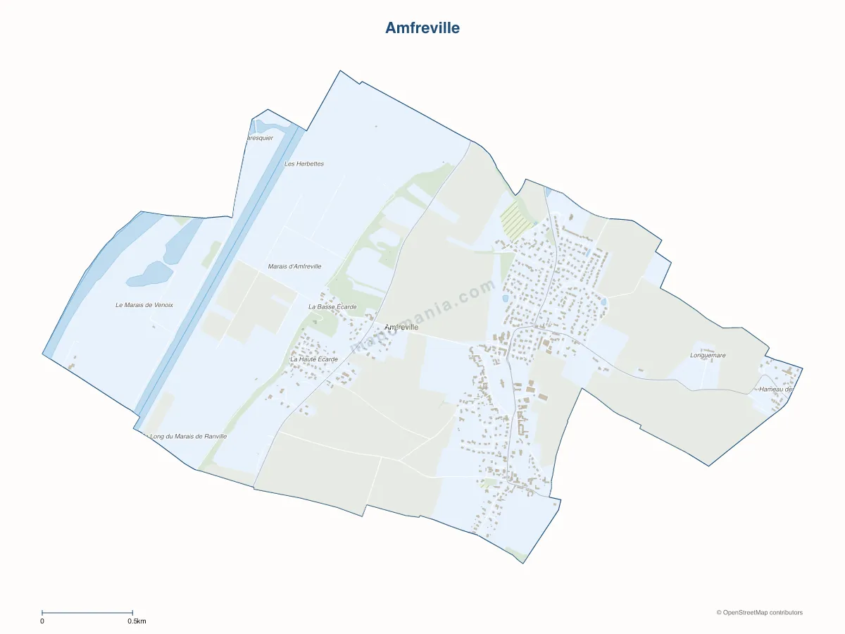 Carte de Amfreville à personnaliser