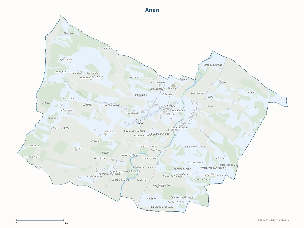 Carte de Anan à personnaliser