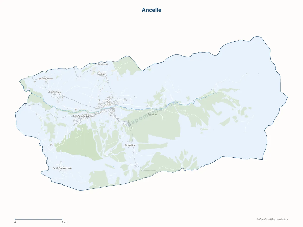 Carte de Ancelle à personnaliser