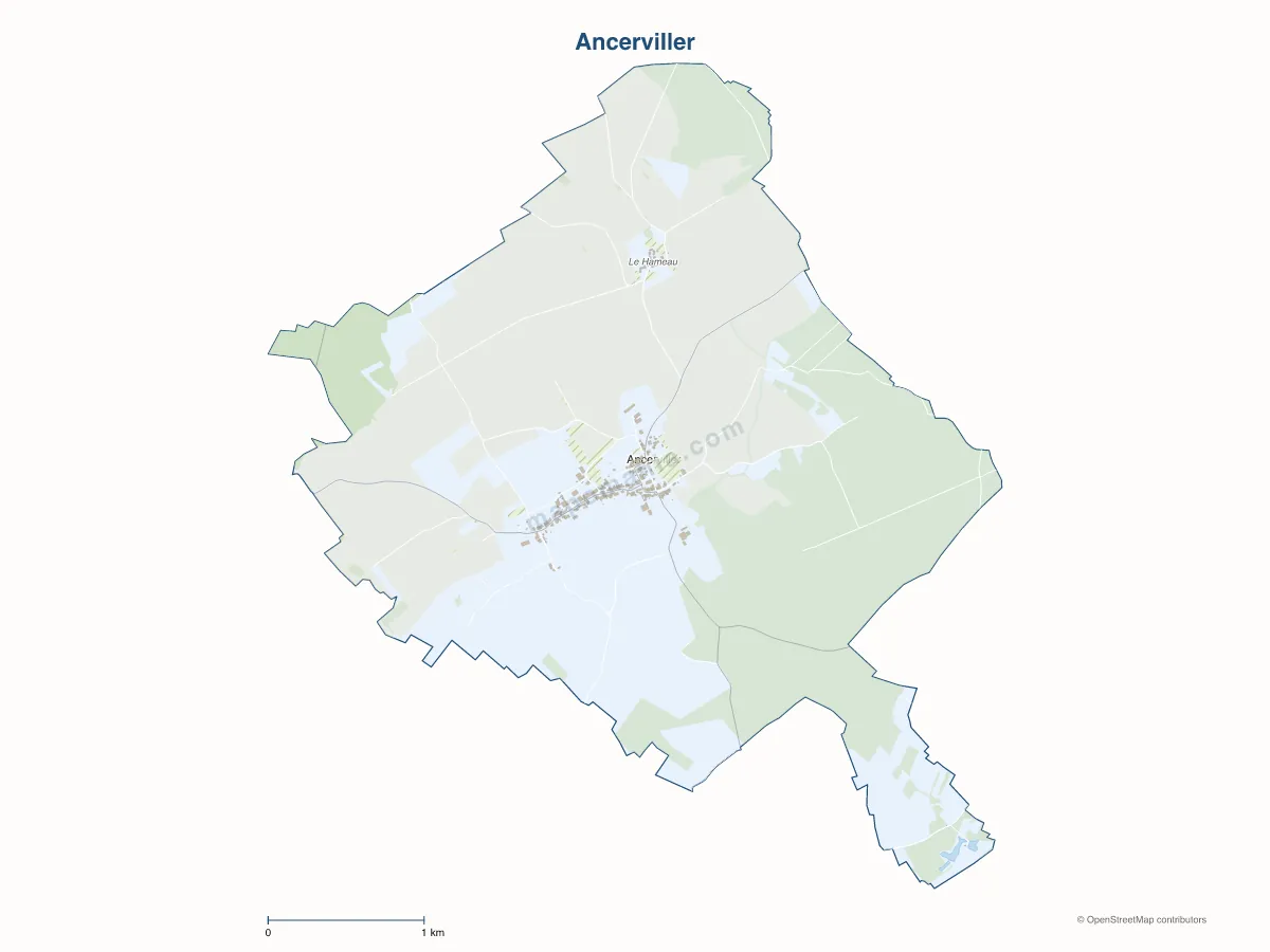 Carte de Ancerviller à personnaliser