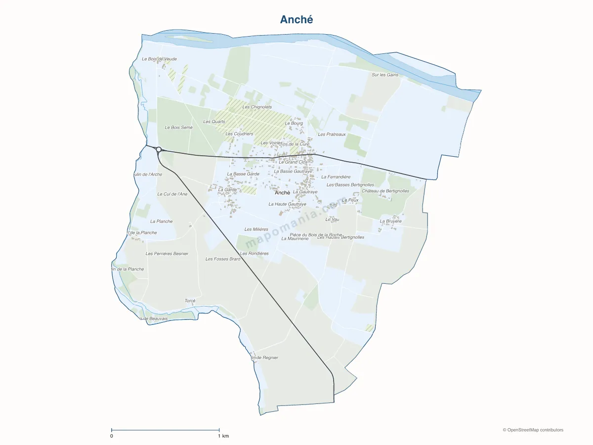 Carte de Anché à personnaliser