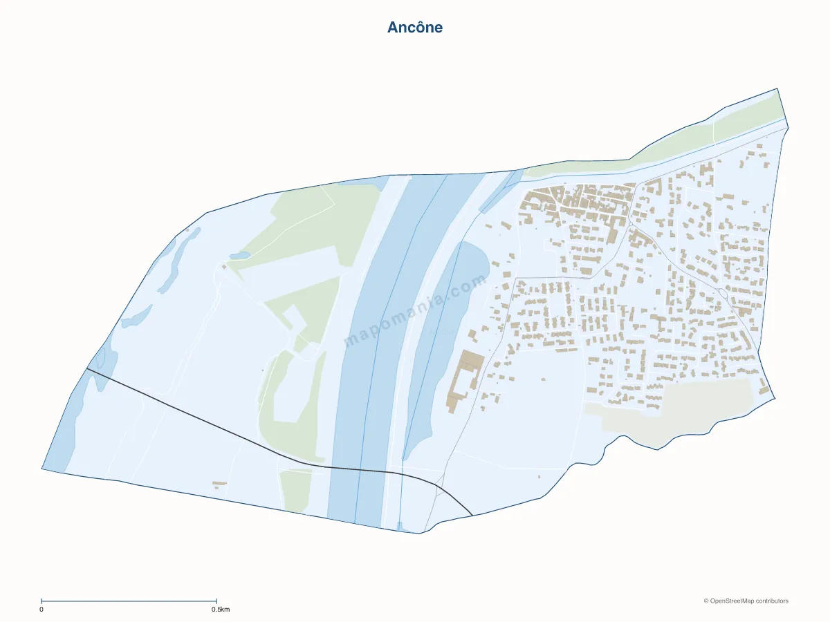 Carte de Ancône à personnaliser