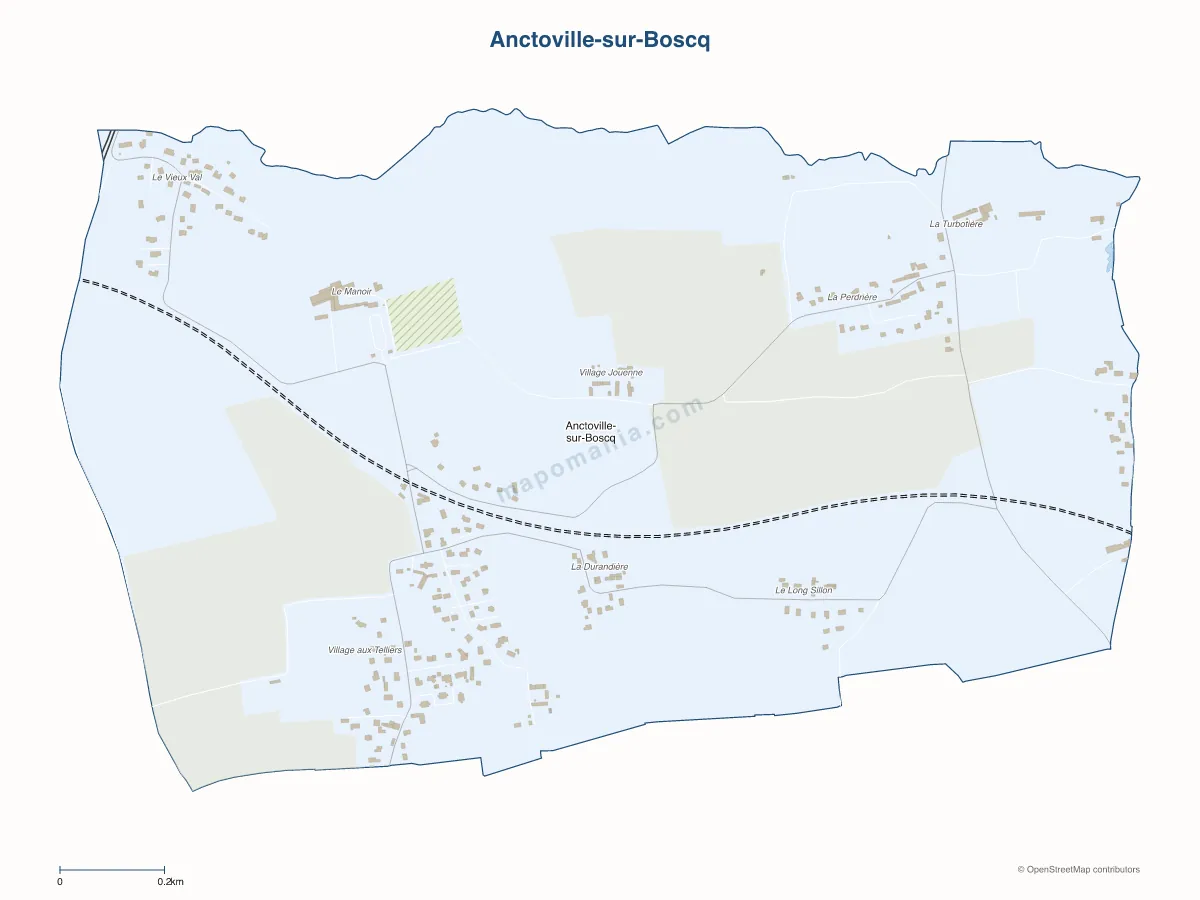 Carte de Anctoville-sur-Boscq à personnaliser