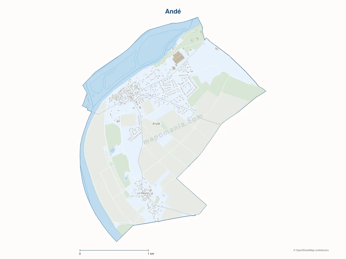 Carte de Andé à personnaliser