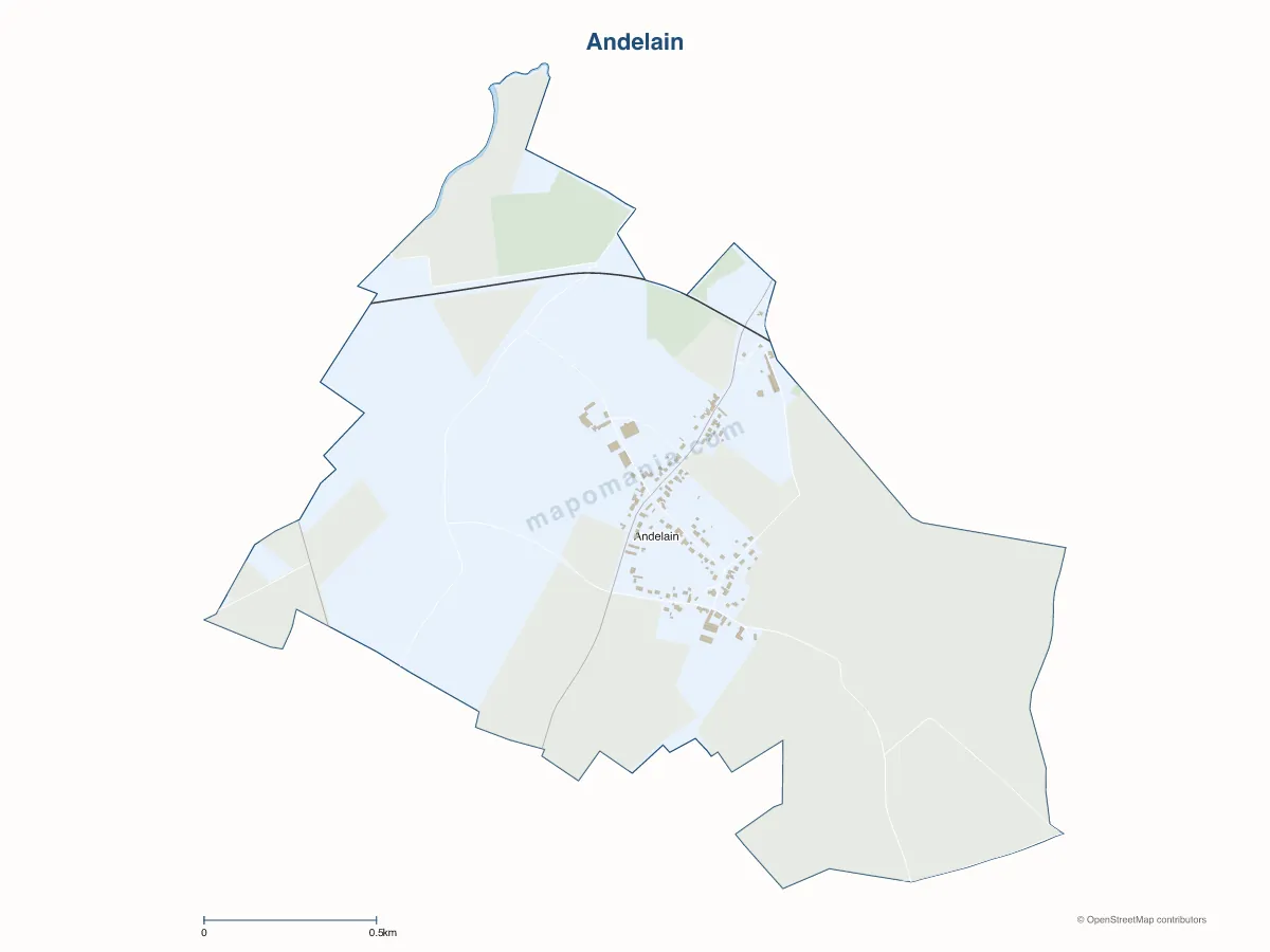 Carte de Andelain à personnaliser