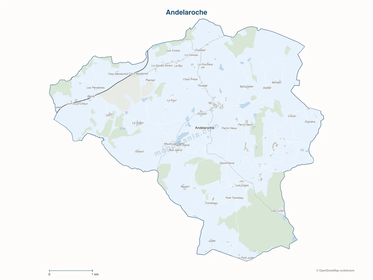 Carte de Andelaroche à personnaliser