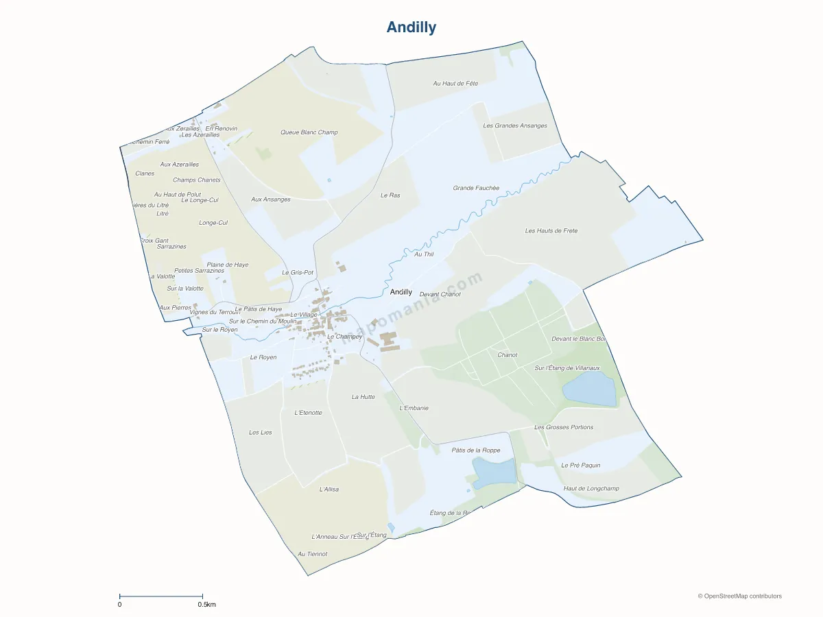 Carte de Andilly à personnaliser
