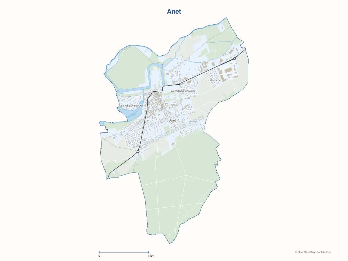 Carte de Anet à personnaliser