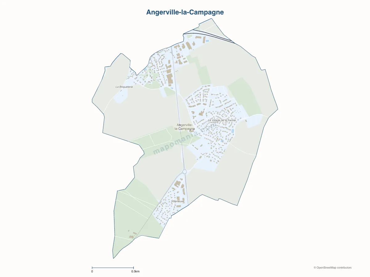 Carte de Angerville-la-Campagne à personnaliser