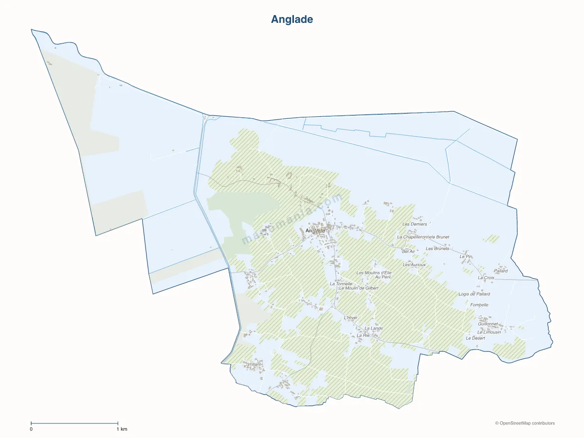 Carte de Anglade à personnaliser