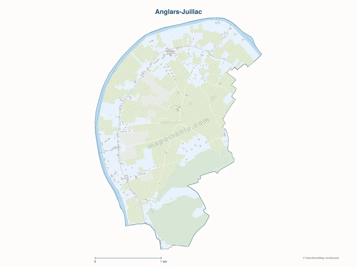 Carte de Anglars-Juillac à personnaliser