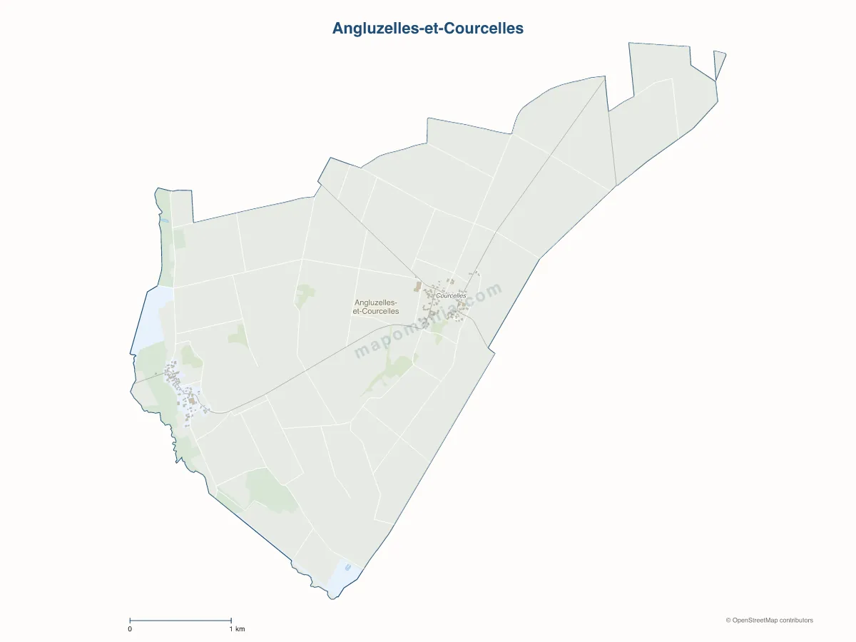 Carte de Angluzelles-et-Courcelles à personnaliser