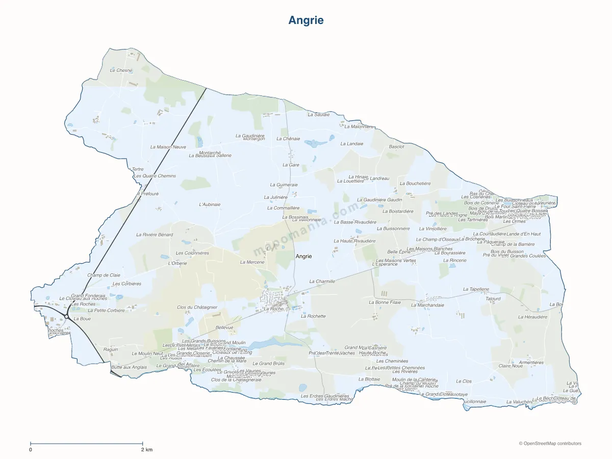 Carte de Angrie à personnaliser