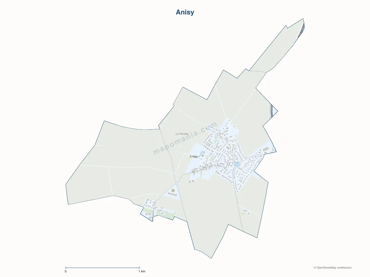 Carte de Anisy à personnaliser
