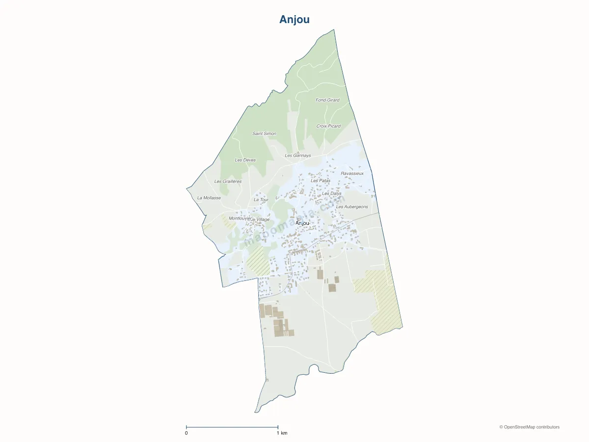 Carte de Anjou à personnaliser