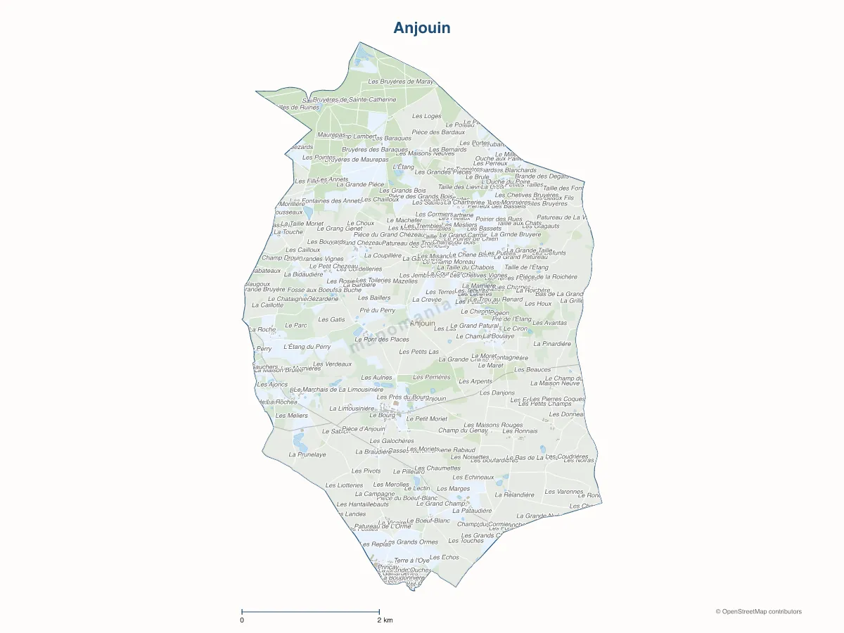 Carte de Anjouin à personnaliser