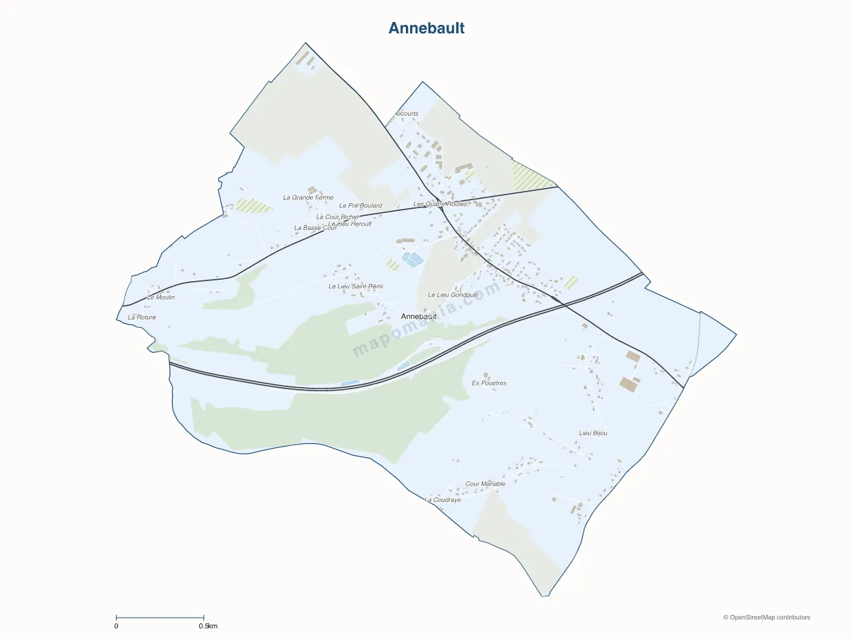 Carte de Annebault à personnaliser