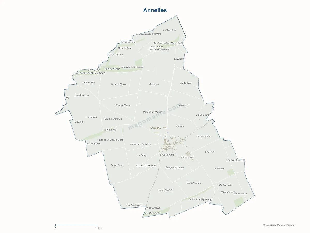 Carte de Annelles à personnaliser