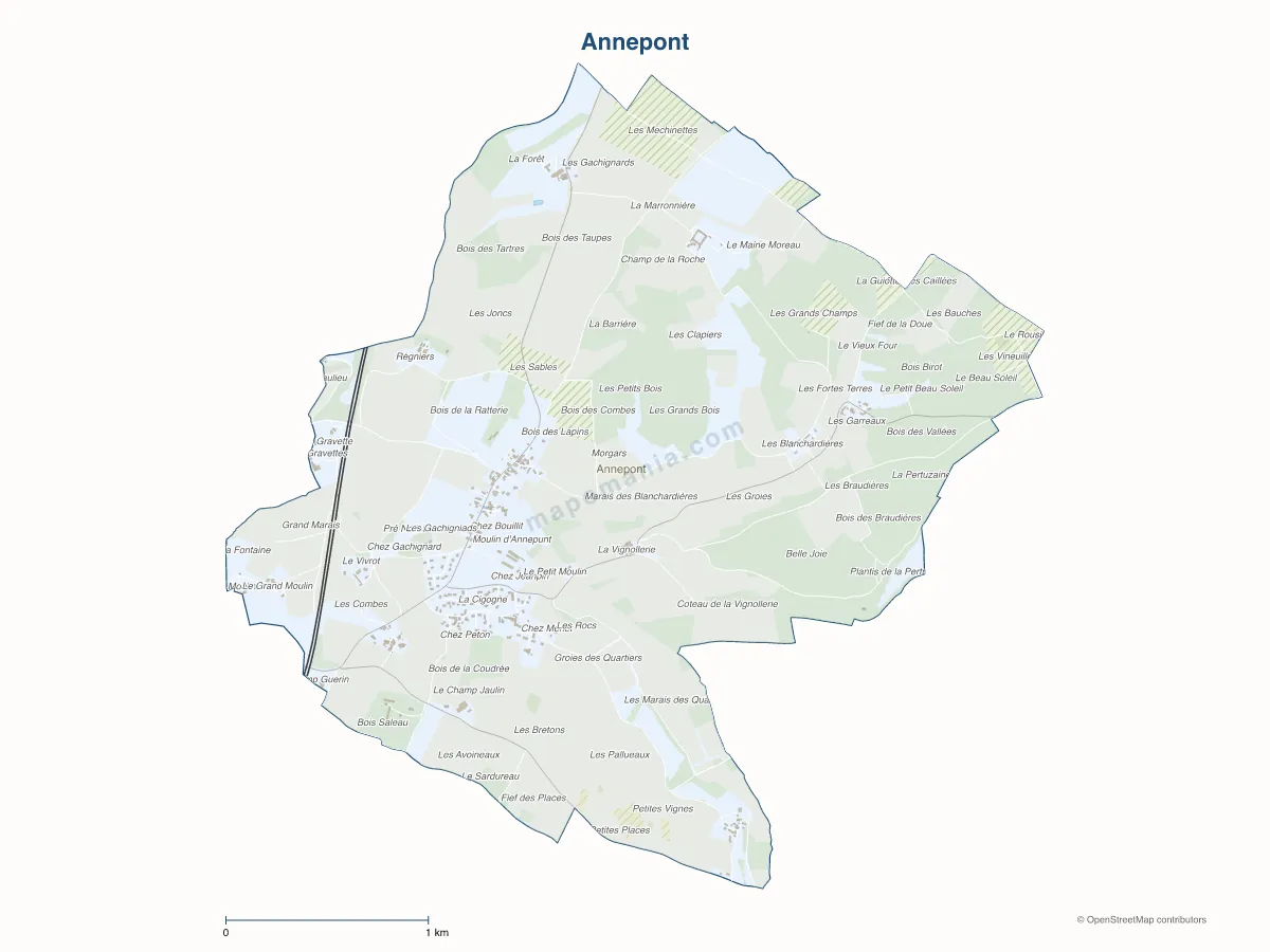 Carte de Annepont à personnaliser